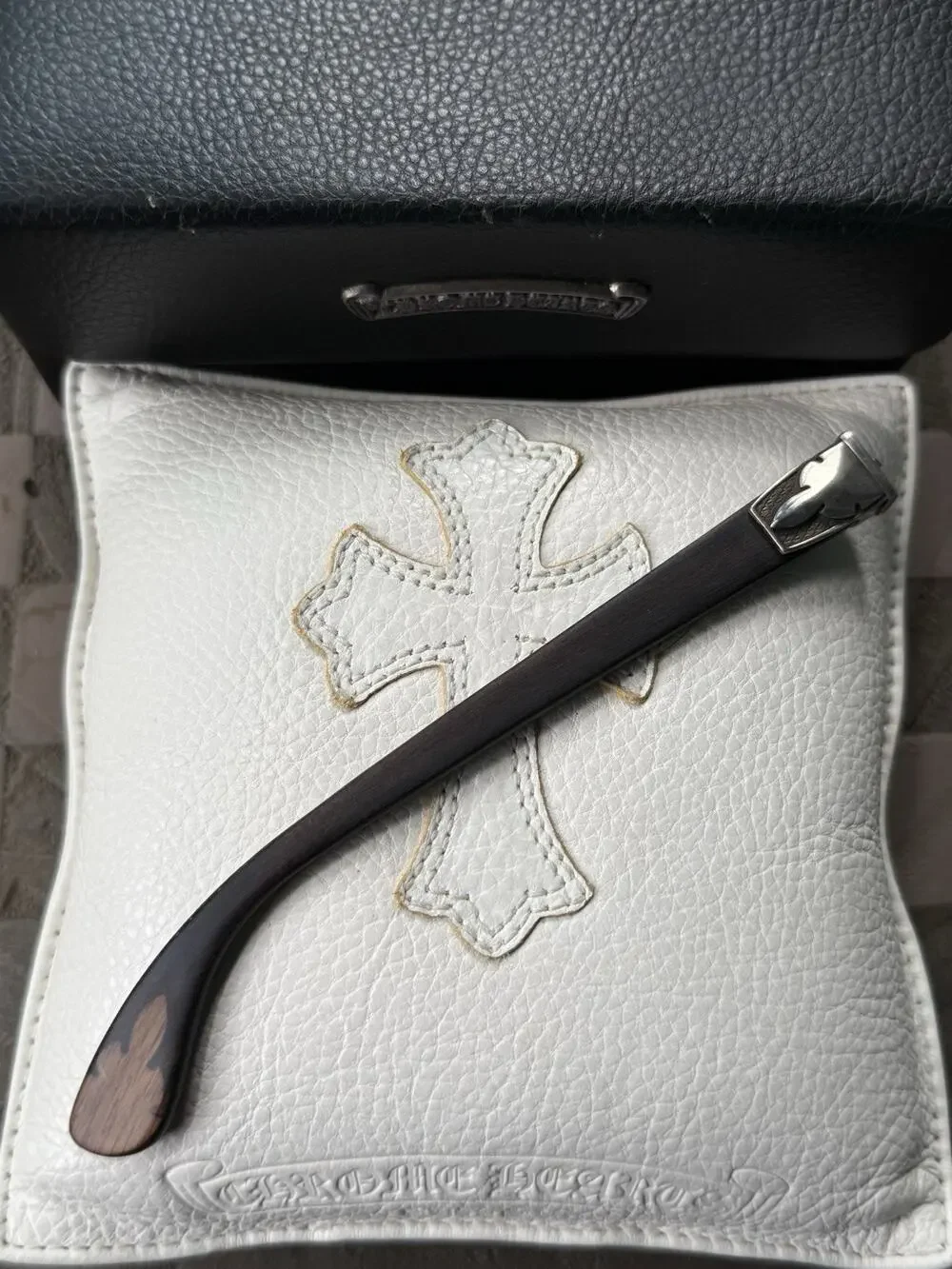 Chrome Hearts GAG’N Right Temple Wood Sterling Silver Dagger Eyeglass Part